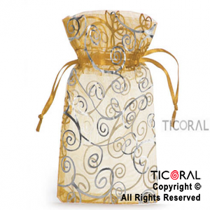 BOLSA ORGANZA ORO 10X15 ARABESCO HS3969-7 x 1